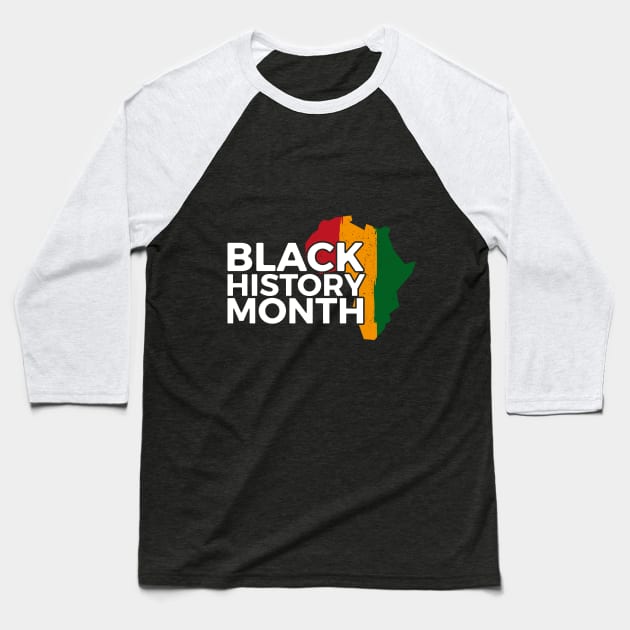 black history month map Baseball T-Shirt by Mstudio